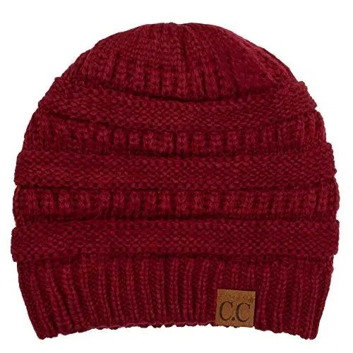 C.C Trendy Warm Chunky Soft Stretch Cable Knit Beanie - C.C