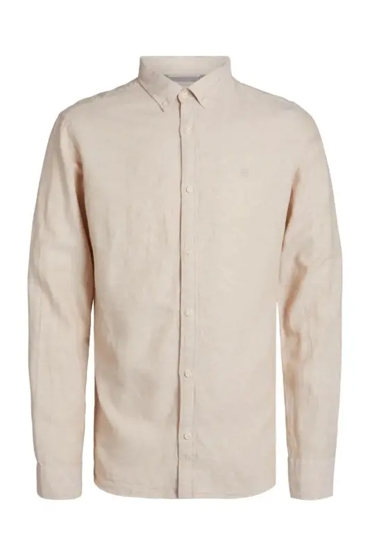 Ccmaze Brendi Zig'ir Uzun Yengli Oddiy Rangli Ko'ylak - JACK & JONES