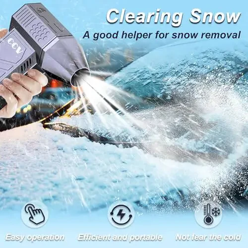 CCV Compressed Air Duster - 150000RPM Electric Air Duster for Cleaning Keyboard&PC 3 Gears Adjustable Rechargeable Cordless Jet Dry Blower Air Blower for Car and Home (F33-Pearl Blue) - 10