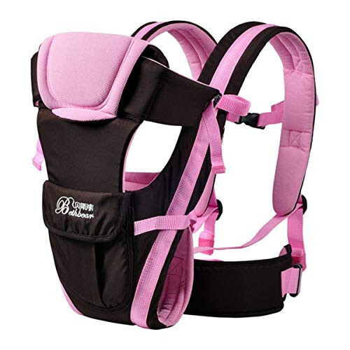 CdyBox Adjustable 4 Positions Carrier 3D Backpack Pouch Bag Wrap Soft Structured Ergonomic Sling Front Back Newborn Baby Infant (Pink) - CdyBox (1)