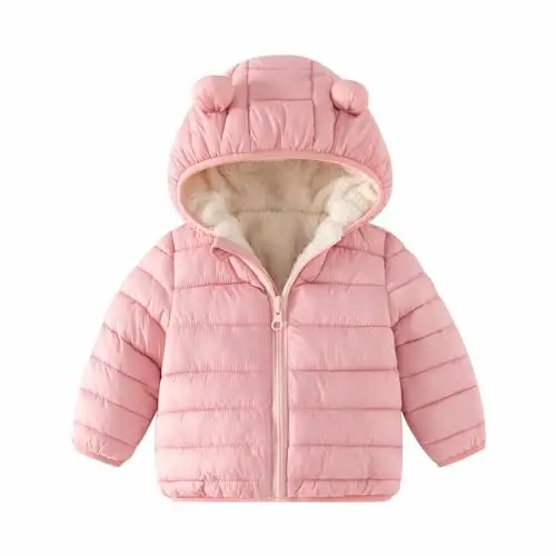 CECORC Bebek Kışlık Montları Hafif Şişme Ceket Bebek Çocuklar için, 6-12 Ay, 12-18 Ay, 2t, 3t, 4t 