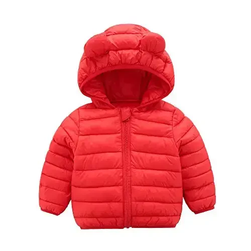 CECORC Toddler Qishki Palto Yengil Puffer Kurtka Chaqaloqlar uchun, 6-12 Oy, 12-18 Oy, 2t, 3t, 4t - CECORC