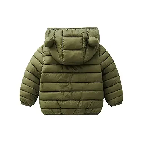 CECORC Toddler Qishki Palto Yengil Puffer Kurtka Chaqaloqlar uchun 6-12 oy, 12-18 oy, 2t, 3t, 4t - 2