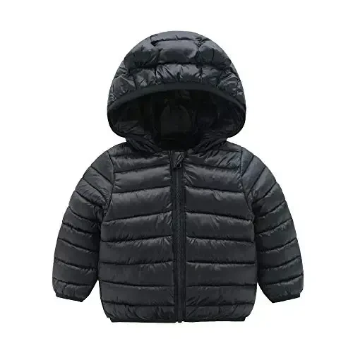CECORC Toddler Qishki Palto Yengil Puffli Kurtka Chaqaloqlar uchun, 6-12 Oy, 12-18 Oy, 2t, 3t, 4t - CECORC
