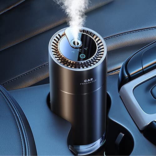 Ceeniu Smart Car Air Fresheners, New Smell Experience By Ultrasonic mist, Auto On/Off, Powerful Built-in Battery, Natural Fragrance, Adjustable Car freshener, Cologne Scent - 15