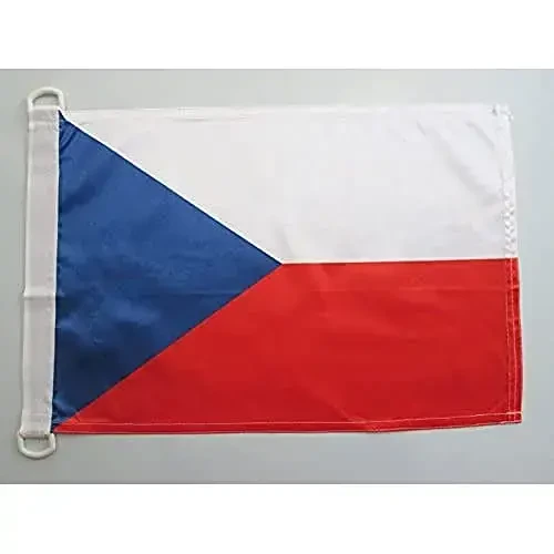 Czech Republic NAUTICAL Flag 18'' x 12'' - Czech flags 30 x 45 cm. - Banner 12x18 in for boat - AZ FLAG - 1