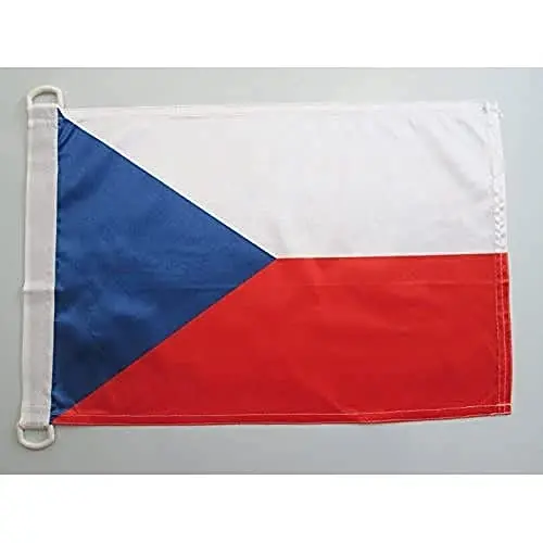 Czech Republic NAUTICAL Flag 18'' x 12'' - Czech flags 30 x 45 cm. - Banner 12x18 in for boat - AZ FLAG - 1