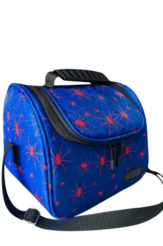 çekçekli ilk okul çantası beslenme takımlı ısı yalıtımlı ikili takım çok gözlü-Çok Renkli örümcek - 3