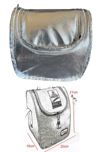 çekçekli ilk okul çantası beslenme takımlı ısı yalıtımlı ikili takım çok gözlü-Çok Renkli oyun - 6