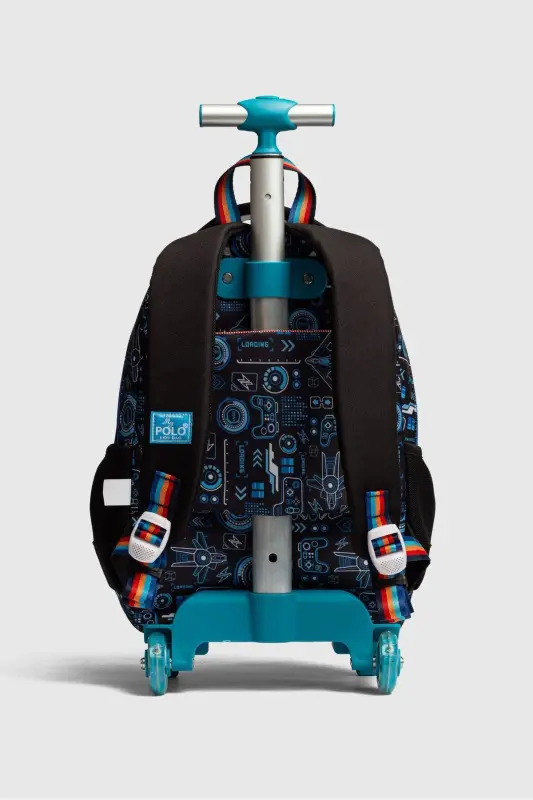 çekçekli ilk okul çantası beslenme takımlı ısı yalıtımlı ikili takım çok gözlü-Çok Renkli oyun - 2