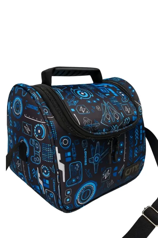 çekçekli ilk okul çantası beslenme takımlı ısı yalıtımlı ikili takım çok gözlü-Çok Renkli oyun - 5