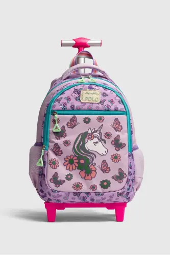 çekçekli ilk okul çantası beslenme takımlı ısı yalıtımlı ikili takım çok gözlü-Çok Renkli uni - 4