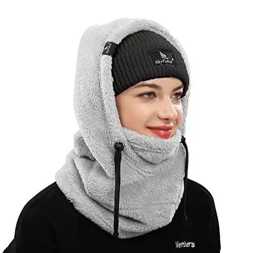 Shy Velvet Balaclava Wind-Resistant Winter Face Mask,Fleece Ski Mask for Men and Women,Warm Face Cover Hat Cap Scarf - MODAZONE (1)
