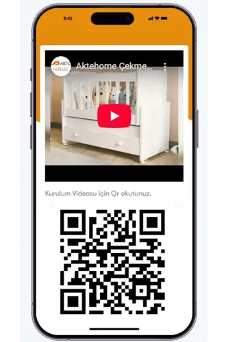 Çekmeceli Sallanır Anne Yanı Ahşap Bebek Beşiği Sonoma-AHŞAP SONOMA - 3