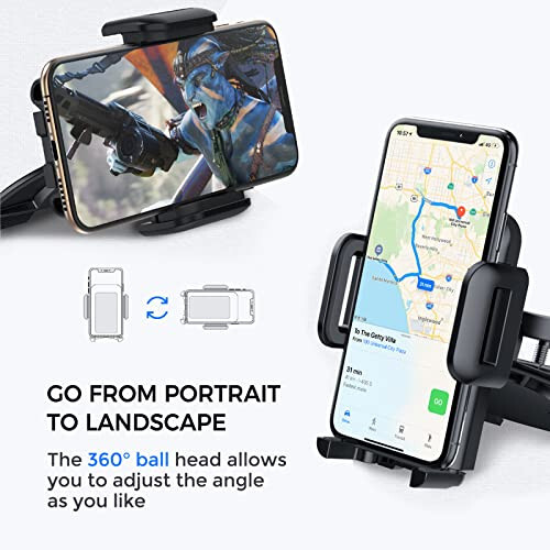 Cell Phone Holder for Car, CD Slot Car Phone Mount, One Button Release Easy Installation CD Player Car Phone Holder Mount Compatible with iPhone 15 14 13 12 11 Pro XR XS MAX Galaxy S20 S20+ S10 S9 S8 - 6