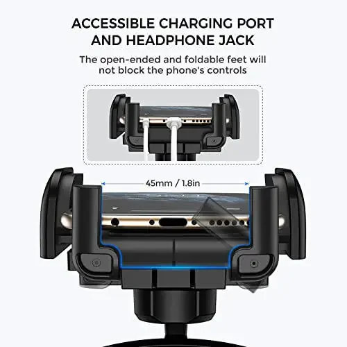 Cell Phone Holder for Car, CD Slot Car Phone Mount, One Button Release Easy Installation CD Player Car Phone Holder Mount Compatible with iPhone 15 14 13 12 11 Pro XR XS MAX Galaxy S20 S20+ S10 S9 S8 - 4