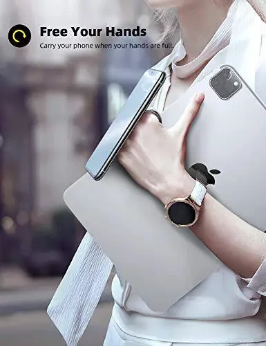 Cell Phone Ring Holder Finger Stand - Lamicall Phone Kickstand, Metal Grip Hook Work with Magnetic Car Mount, Compatible with iPhone 15 14 13 12 Mini 11 Pro Max Plus, Smartphone Accessories Black - 3