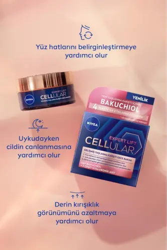 Cellular Bakuchiol Yaşlanma Karşıtı ve Nemlendirici Gece Bakım Kremi 50 ml - NIVEA (1)