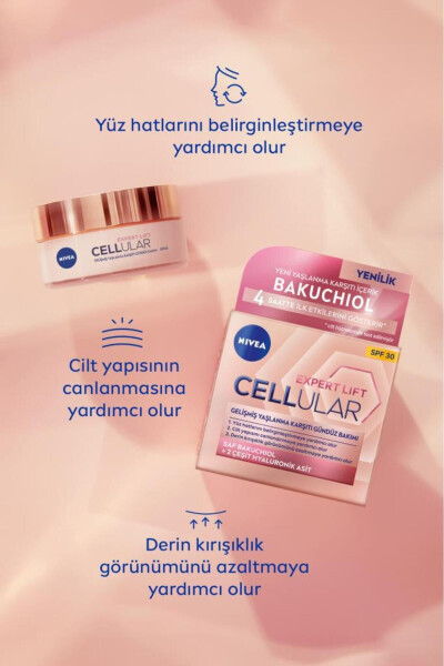 Cellular Expert Lift Yaşlanma Karşıtı Gündüz Yüz Bakım Kremi 50ml, SPF30, Bakuchiol, Hyaluronik Asit - 4