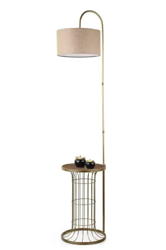 Cemre Tripod Lamp Walnut Wood Rattan Shade-Antique - 3