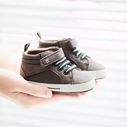 CENCIRILY Baby Boys Girls High Top Krossovkalar Yumshoq Taglik Sirpanishga Qarshi Chaqaloq Oyoq Kiyimlari Go'dak Prewalker Birinchi Yurish Beshik Oyoq Kiyimlari - 4