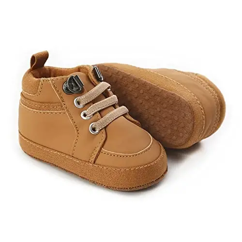 CENCIRILY Baby Boys Girls High Top Poyabzal Yumshoq Tagliklar Skidga Qarshi Chaqaloq To'piq Poyabzallari Yigitcha Prewalker Birinchi Yurish Beshik Poyabzallari - CENCIRILY