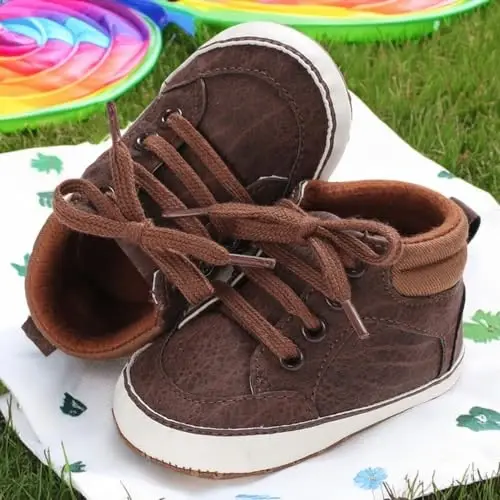 CENCIRILY Baby Boys Girls High Top Poyafzal Yumshoq Tagliklar Skidga qarshi chaqaloq oyoq Bilagi Poyafzallari Kichkintoy Prewalker Birinchi Yurish Beshik Poyafzallari - 5