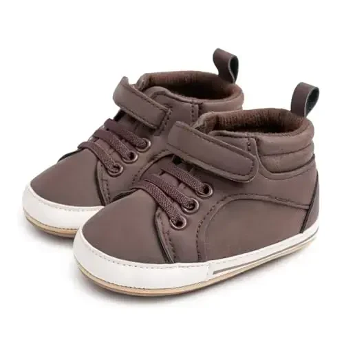 CENCIRILY Baby Boys Girls High Top Poyafzal Yumshoq Tagliklar Skidga qarshi Chaqaloq to'piqli poyabzallar Kichkintoy Yuruvchi Birinchi Yurish Karavatcha Poyafzallari - CENCIRILY