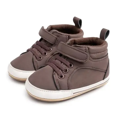CENCIRILY Baby Boys Girls High Top Poyafzal Yumshoq Tagliklar Skidga qarshi Chaqaloq to'piqli poyabzallar Kichkintoy Yuruvchi Birinchi Yurish Karavatcha Poyafzallari - 1