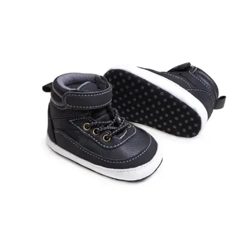 CENCIRILY Baby Boys Girls High Top Poyafzal Yumshoq Tagliklar Skidga Qarshi Chaqaloq To'piqli Poyafzal Chaqaloq Yurgich Birinchi Yurish Beshik Poyafzallari - CENCIRILY