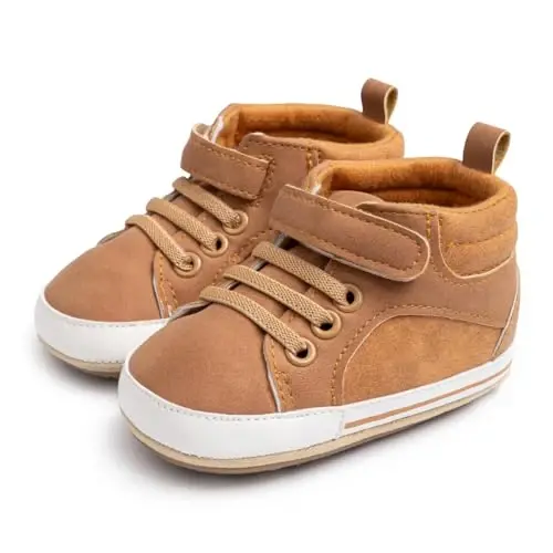 CENCIRILY Baby Boys Girls High Top Poyafzal Yumshoq Tagliklar Skidga Qarshi Go'dak Oyoq Kiyimlari Toddler Prewalker Birinchi Yurish Beshik Oyoq Kiyimlari - 1