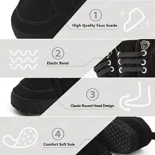 CENCIRILY Baby Boys Girls High Top Sneakers Soft Soles Anti Skid Infant Ankle Shoes Toddler Prewalker First Walking Crib Shoes - 3
