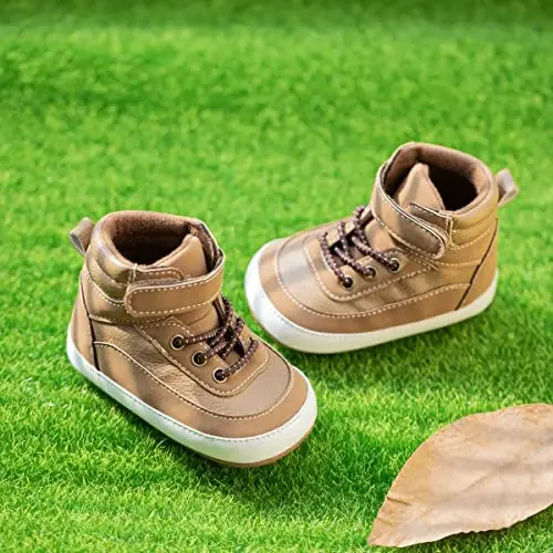 CENCIRILY Baby Boys Girls High Top Sneakers Yumshoq Tagliklar Skidga Qarshi Chaqaloq Oyoq Kiyimlari Yuruvchi Birinchi Yurish Beshik Oyoq Kiyimlari - 5