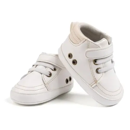 CENCIRILY Baby Boys Girls High Top Sneakers Soft Soles Anti Skid Infant Ankle Shoes Toddler Prewalker First Walking Crib Shoes - 1