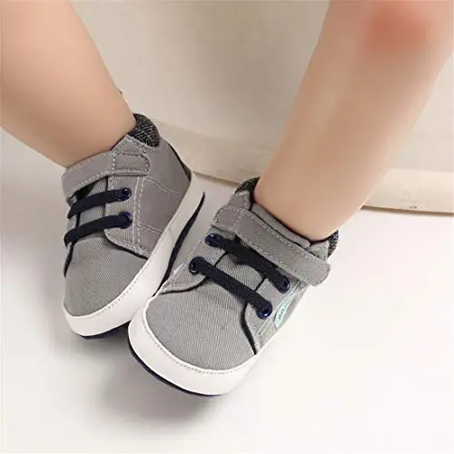CENCIRILY Baby Boys Girls High Top Sneakers Soft Soles Anti Skid Infant Ankle Shoes Toddler Prewalker First Walking Crib Shoes - 4