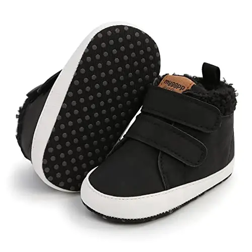 CENCIRILY Baby Boys Girls High Top Sneakers Soft Soles Anti Skid Infant Ankle Shoes Toddler Prewalker First Walking Crib Shoes - MODAZONE