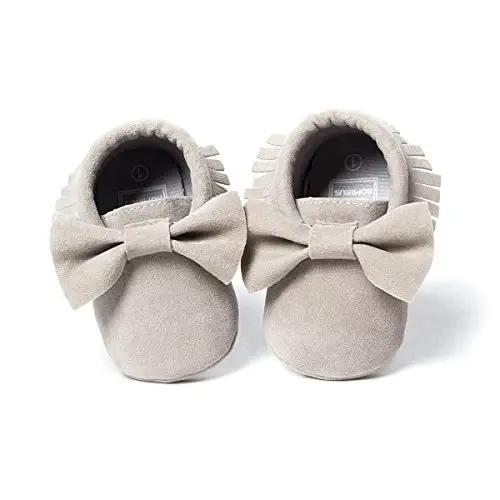 CENCIRILY Infant Baby Fringe Moccasin Slipper Boys Girls Tassel Suede Leather Toddler Sneakers Soft Sole First Walking Loafers Crib Shoes 