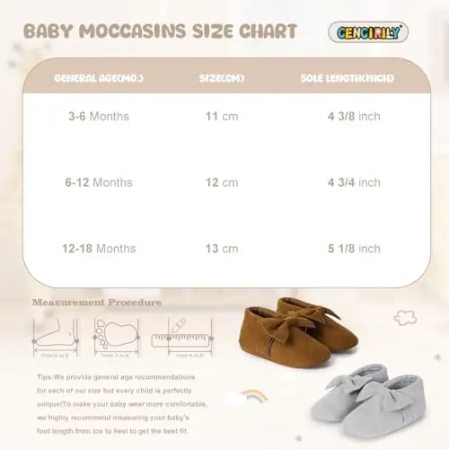 CENCIRILY Infant Baby Fringe Moccasin Slipper Boys Girls Tassel Suede Leather Toddler Sneakers Soft Sole First Walking Loafers Crib Shoes - CENCIRILY (1)