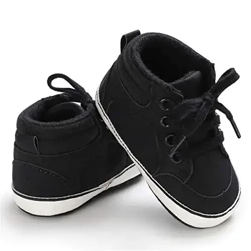 CENCIRILY Baby Boys Girls High Top Sneakers Soft Soles Anti Skid Infant Ankle Shoes Toddler Prewalker First Walking Crib Shoes 