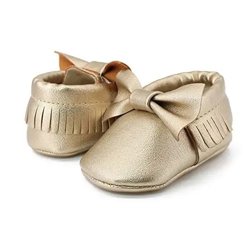 CENCIRILY Infant Baby Fringe Moccasin Slipper Boys Girls Tassel Suede Leather Toddler Sneakers Soft Sole First Walking Loafers Crib Shoes - 1