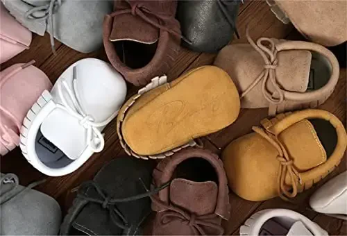 CENCIRILY Infant Baby Fringe Moccasin Slipper Boys Girls Tassel Suede Leather Toddler Sneakers Soft Sole First Walking Loafers Crib Shoes - CENCIRILY (1)