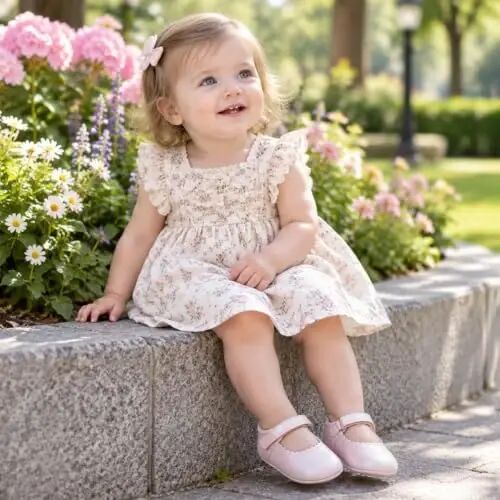 CENCIRILY Infant Baby Girls Mary Jane Flats Non Slip Soft Sole Prewalker Princess Wedding Dress Shoes - CENCIRILY (1)