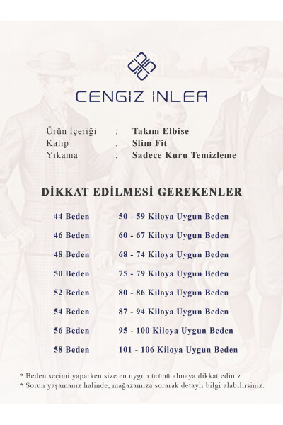 Cengiz İnler Rümürlü Çift Çizgi Şal Yaka Tek Düğme Damatlık - 4