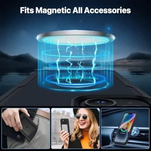 CENHUFO Privacy for iPhone 14 Plus Case, Full Body Phone Case with Built-in 9H Tempered Glass Privacy Screen Protector and Camera Lens Protector, Anti Peep Shockproof Bumper Clear Cover - Black - 4