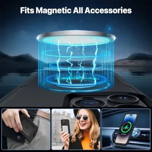 CENHUFO iPhone 14 Pro için Gizlilik Kılıfı, Dahili 9H Temperli Cam Gizlilik Ekran Koruyucusu ve Kamera Lensi Koruyucusu ile Tam Gövde Telefon Kılıfı, Anti Peep Casus Darbeye Dayanıklı Tampon Şeffaf Kapak - Siyah - 4
