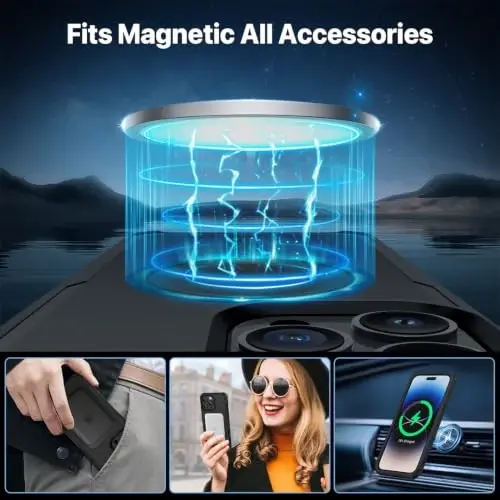 CENHUFO iPhone 14 Pro Max uchun maxfiylik gʻilofi, oʻrnatilgan 9H temperlangan shisha maxfiylik ekran himoyachisi va kamera linzalari himoyachisi, zarbaga chidamli bamperli shaffof qopqoqli toʻliq korpusli telefon gʻilofi - Qora - 4