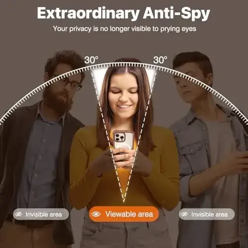 CENHUFO Privacy for iPhone 16 Pro Case, Compatible with Magsafe Magnetic Full Body Case Built-in 9H Tempered Glass Privacy Screen Protector and Camera Lens Protector, Shockproof Cover -Desert Brown - CENHUFO (1)