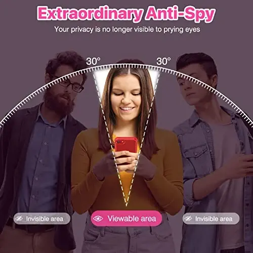 CENHUFO iPhone SE 2022 3rd / iPhone SE 2020 2nd / iPhone 8/7 uchun Privacy Case, oʻrnatilgan 9H temperli shisha Privacy Screen Protector, Anti Peep zarbga chidamli bamperli toʻliq tanli telefon qopqogʻi - Qizil - 1