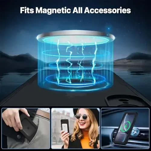 CENHUFO iPhone XR uchun Privacy Magnetic Case, to'liq tanali telefon qutisi o'rnatilgan 9H temperli shisha maxfiylik ekran himoyachisi [Magsafe bilan mos keladi] zarbaga chidamli himoya bamperi shaffof qopqoq - qora - 6
