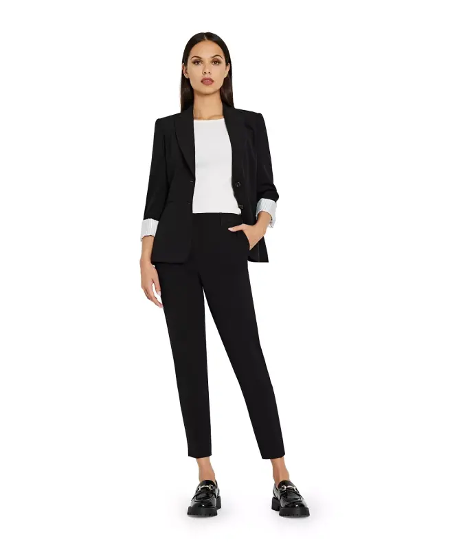 Notched Two-Button Blazer - Black - TAHARI ASL